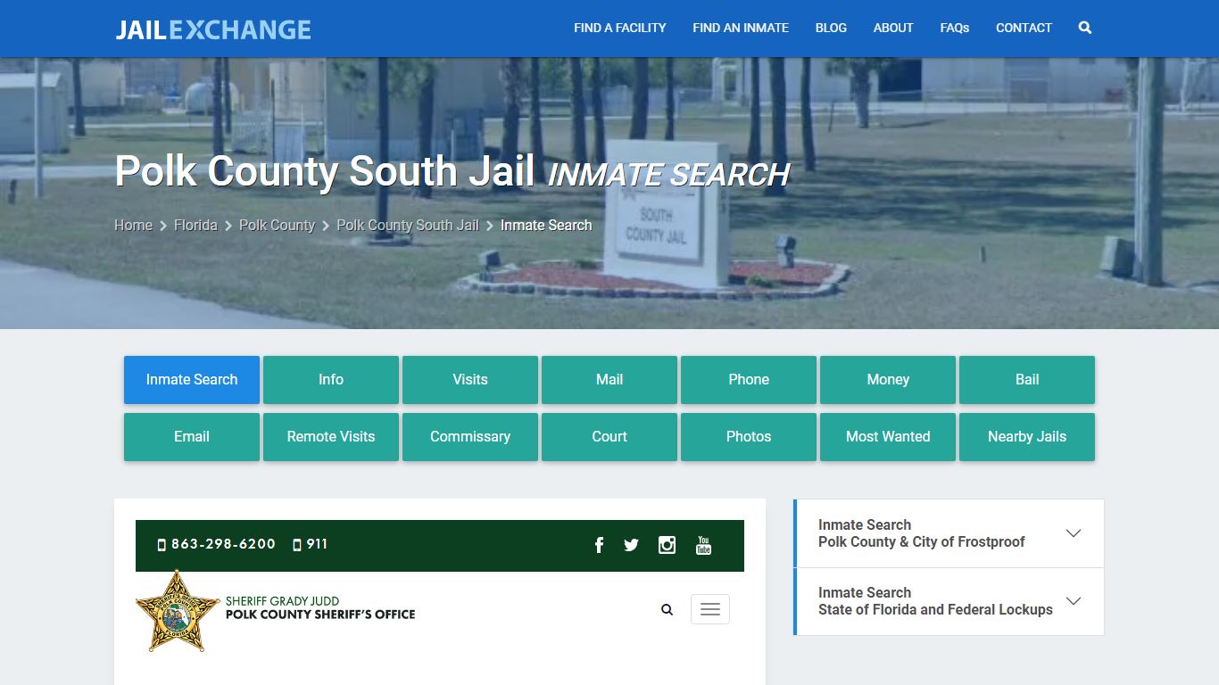 Inmate Search: Roster & Mugshots - Polk County South Jail, FL